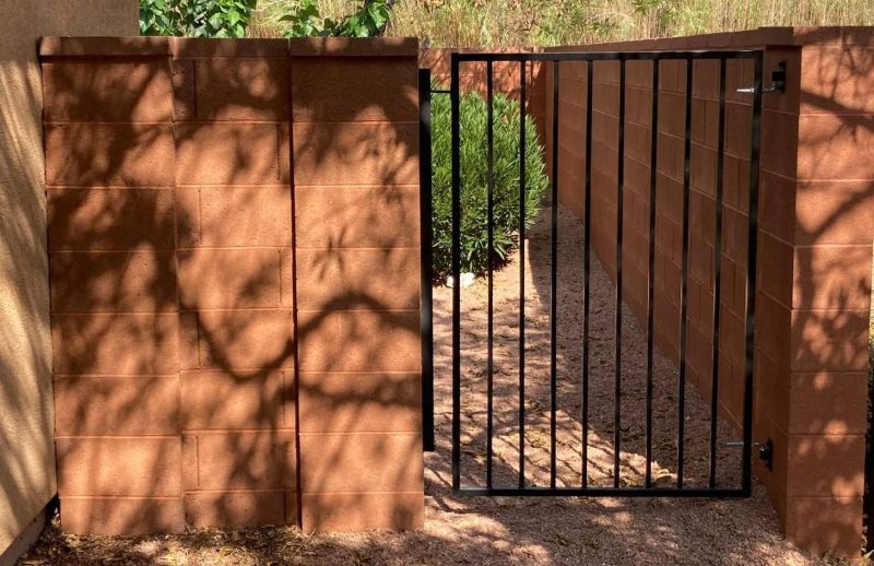 Cinder Block Wall and Gate install