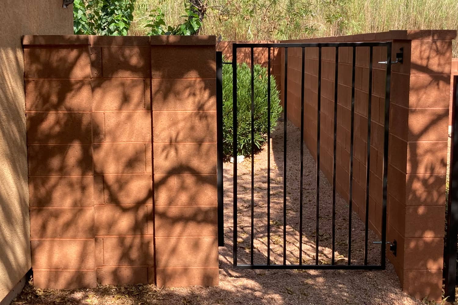 Cinder Block Wall and Gate install