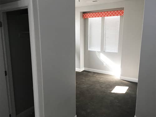 office to bedroom and closet conversion remodel