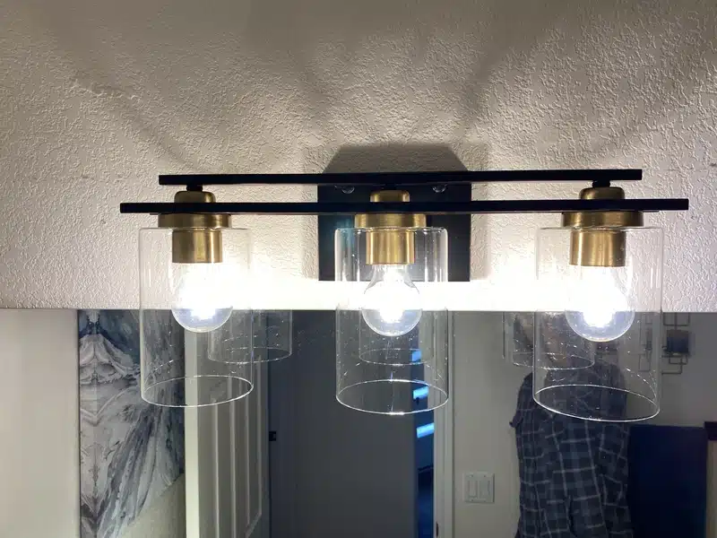 vanity light installation in Ivins Utah